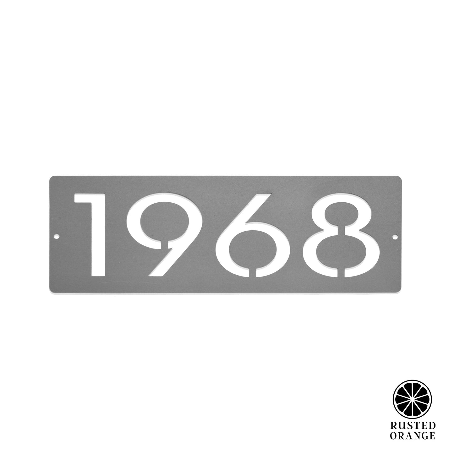 Cider House Rectangular Address Plaque - Metal Horizontal House Numbers