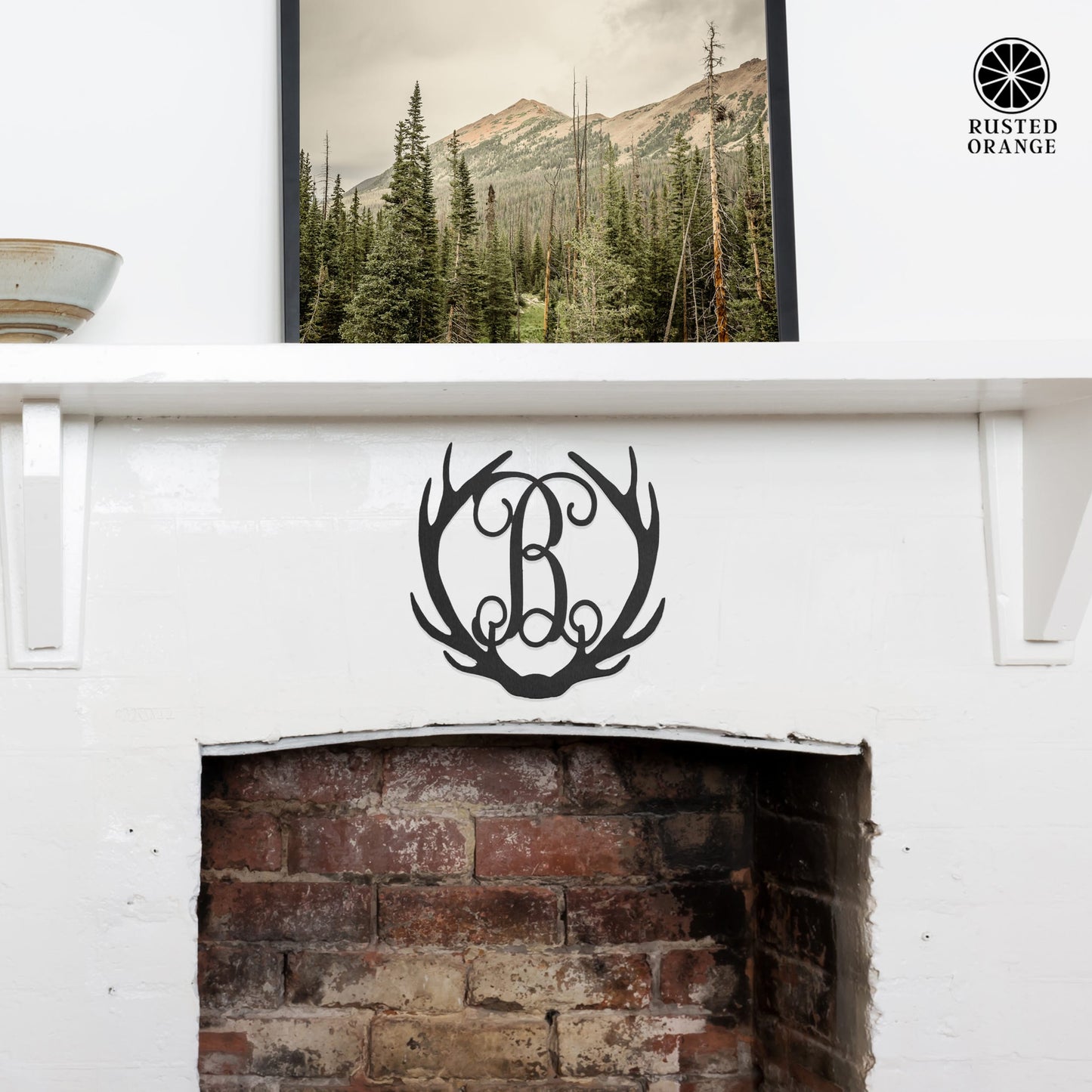 Antler Single Letter Monogram - Personalized Deer Antler Wall Decor