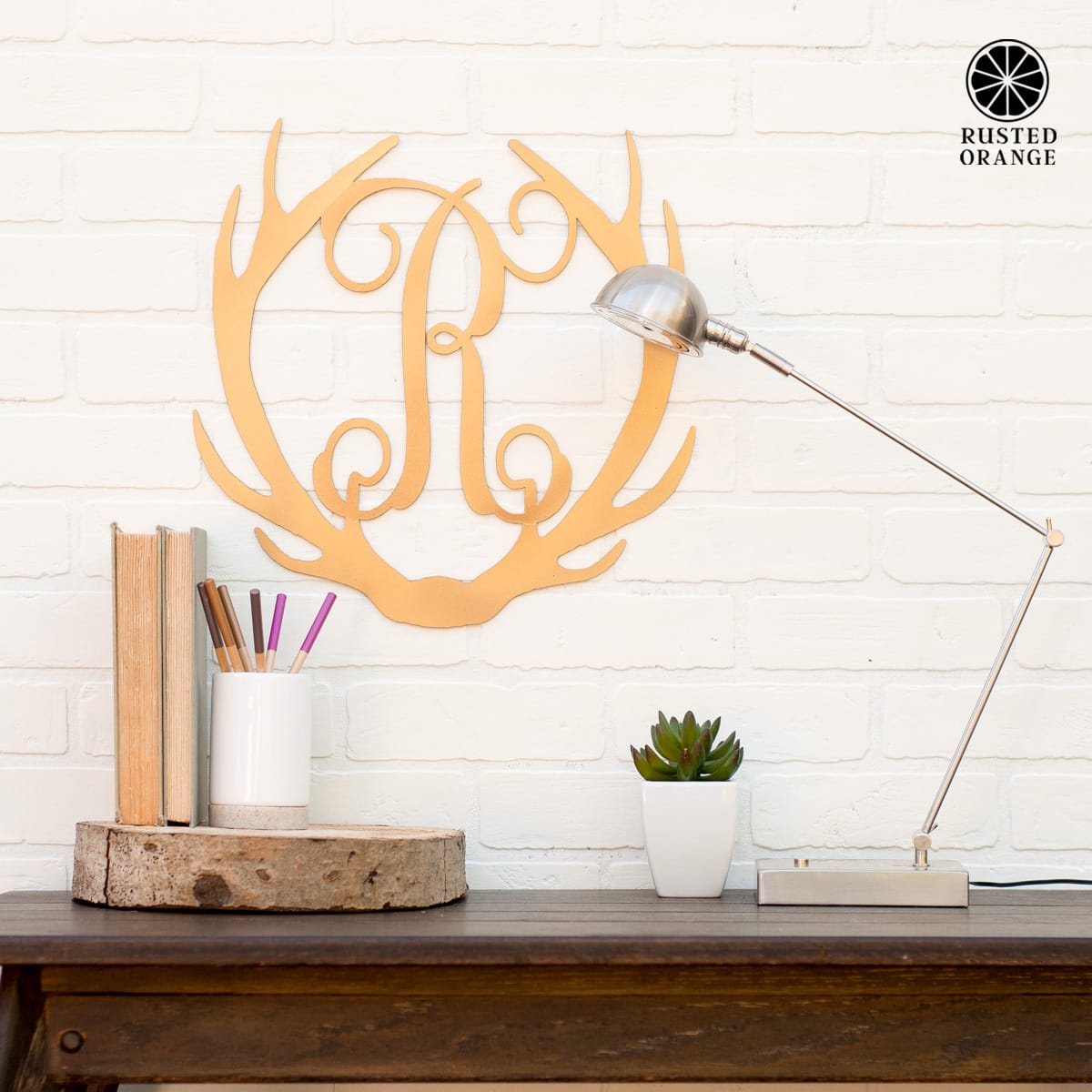 Antler Single Letter Monogram - Personalized Deer Antler Wall Decor