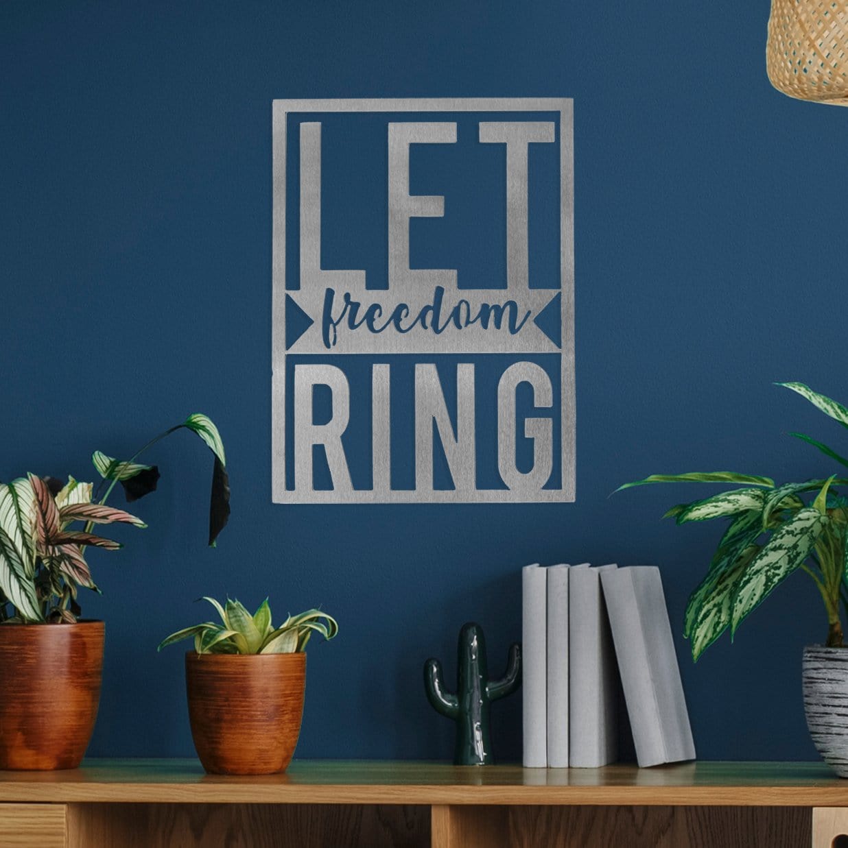 Let Freedom Ring - Rectangle or Circle Patriotic Fourth of July Home Decor