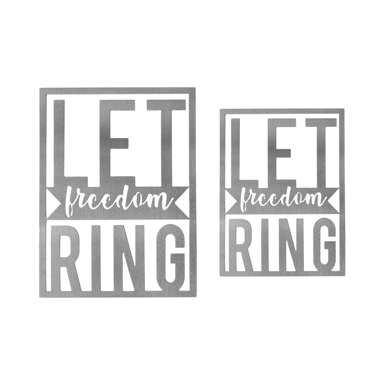 Let Freedom Ring - Rectangle or Circle Patriotic Fourth of July Home Decor