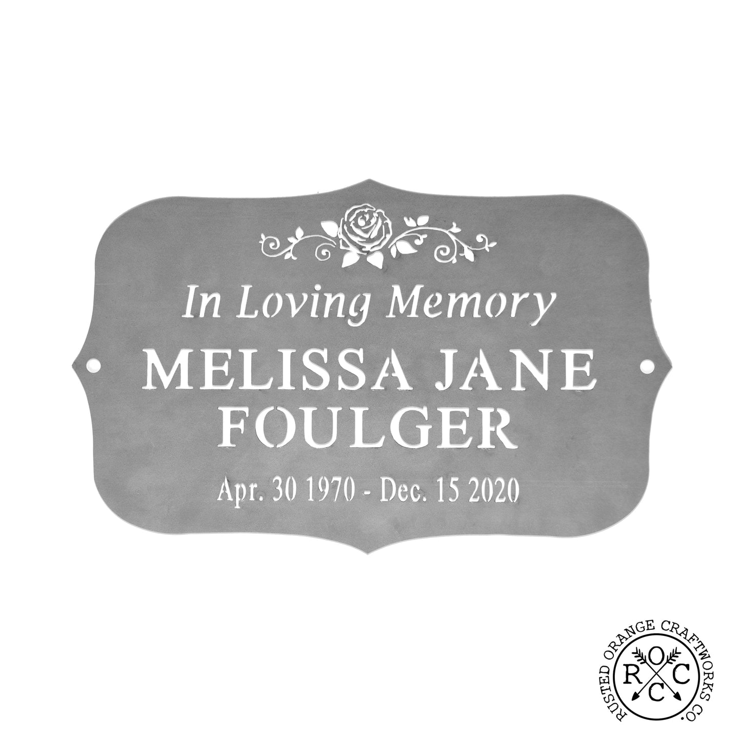 Classic Memorial Plaque - Graveyard Decoration Plaque for Cemetery