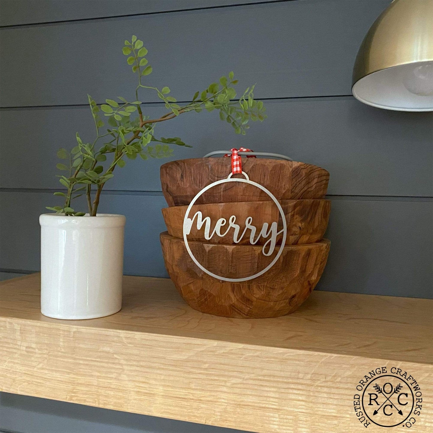 Merry and Bright Ornaments - Set of 3 - Christmas Ornament Jesus Decorations