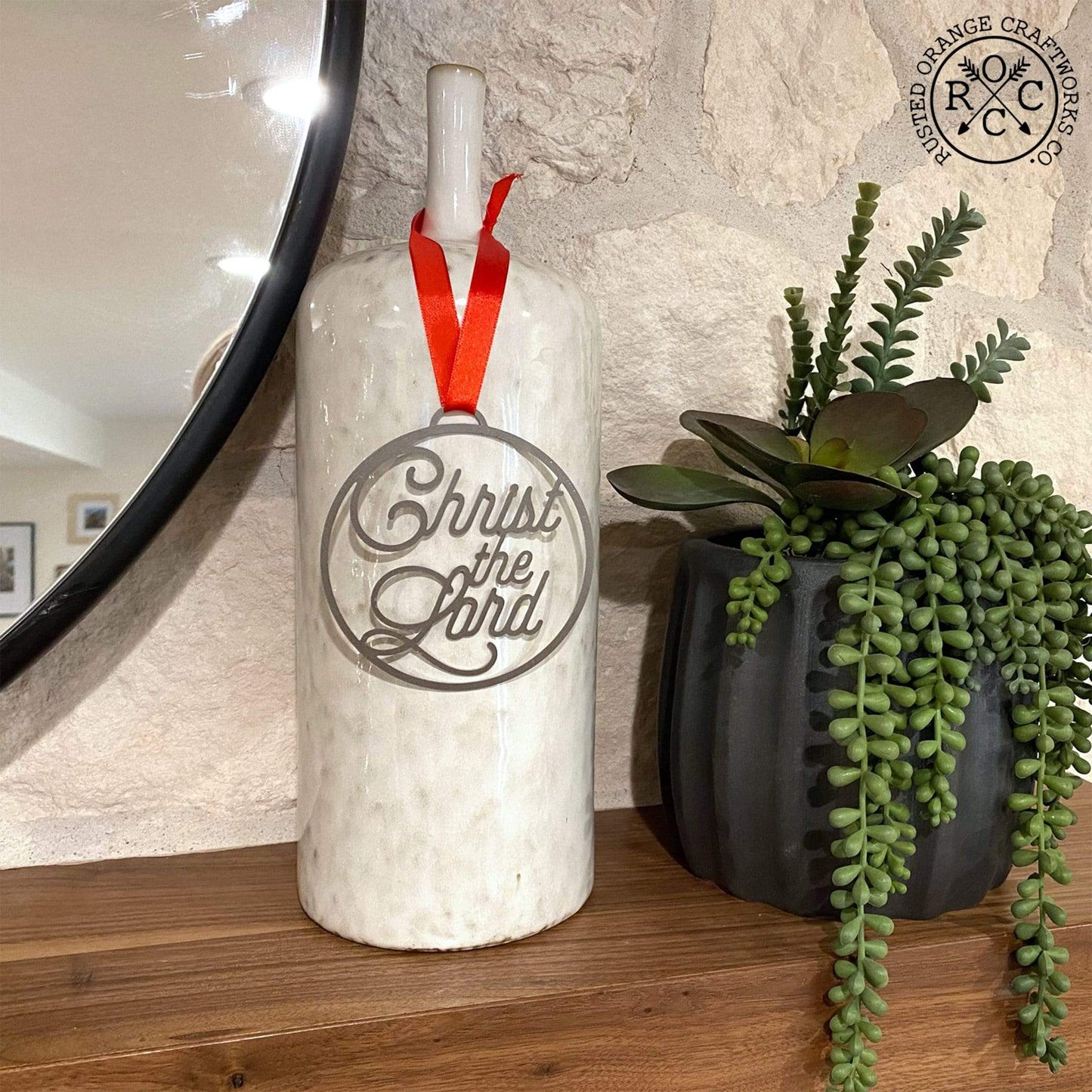 Merry and Bright Ornaments - Set of 3 - Christmas Ornament Jesus Decorations