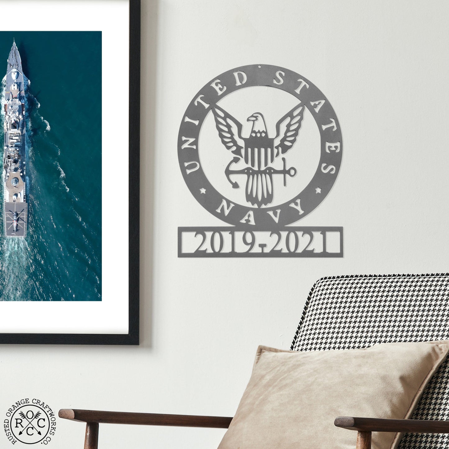 Military Personalized Plaque - Custom Armed Forces Memorial Day and Veterans Day Decor