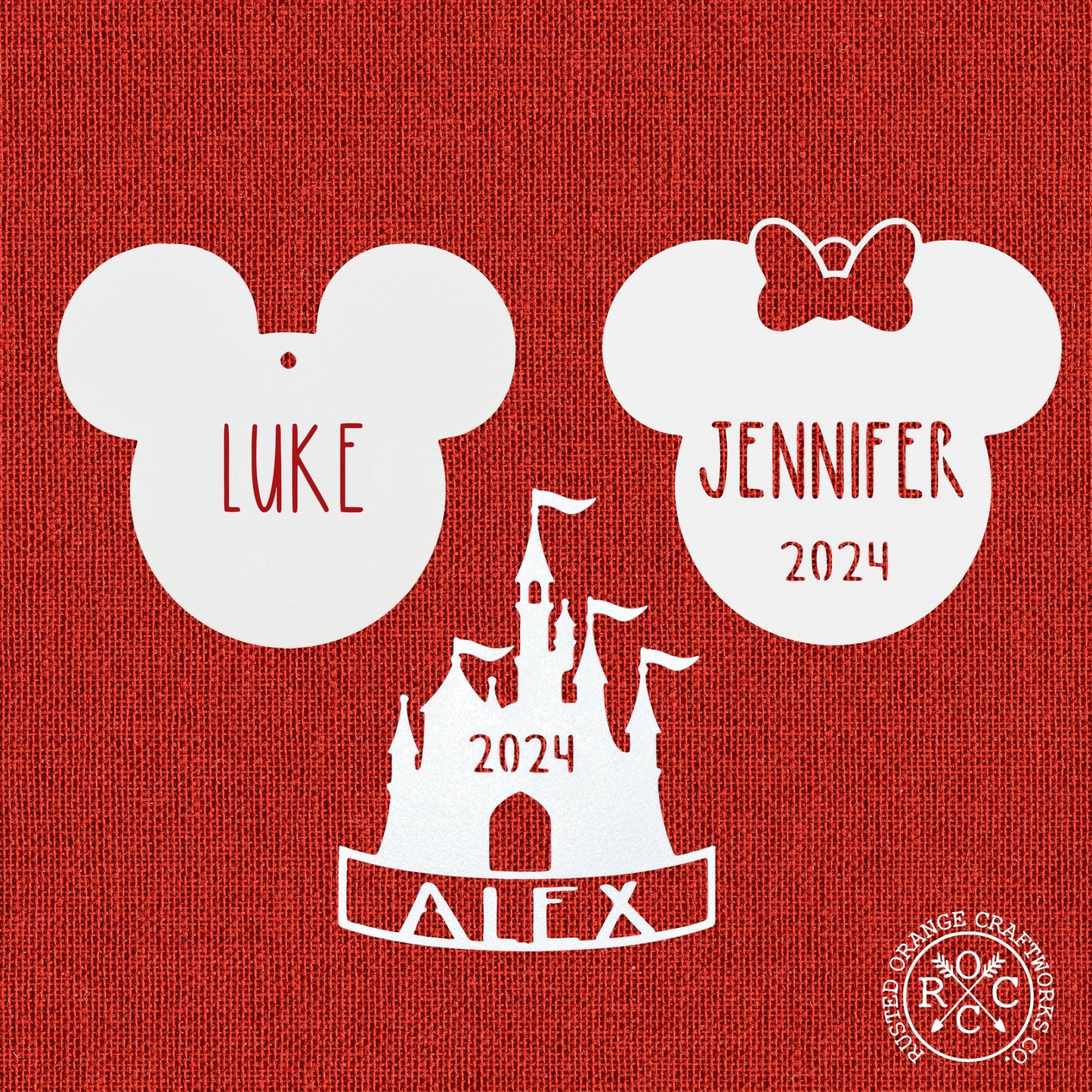 Mouse Ears and Castle Ornament - Single - Christmas Tree Decorations