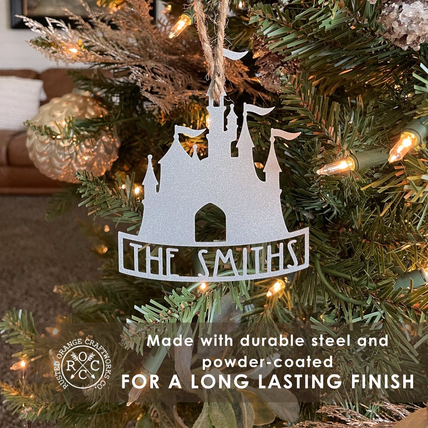 Mouse Ears and Castle Ornament - Single - Christmas Tree Decorations