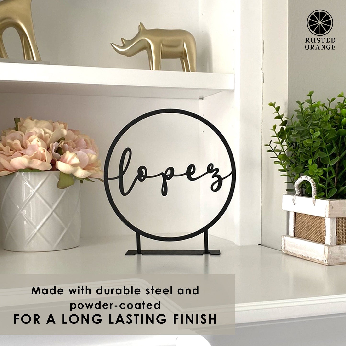 Anderson Tabletop or Shelf Personalized Name Sign - 2 Styles - Last Name Signs