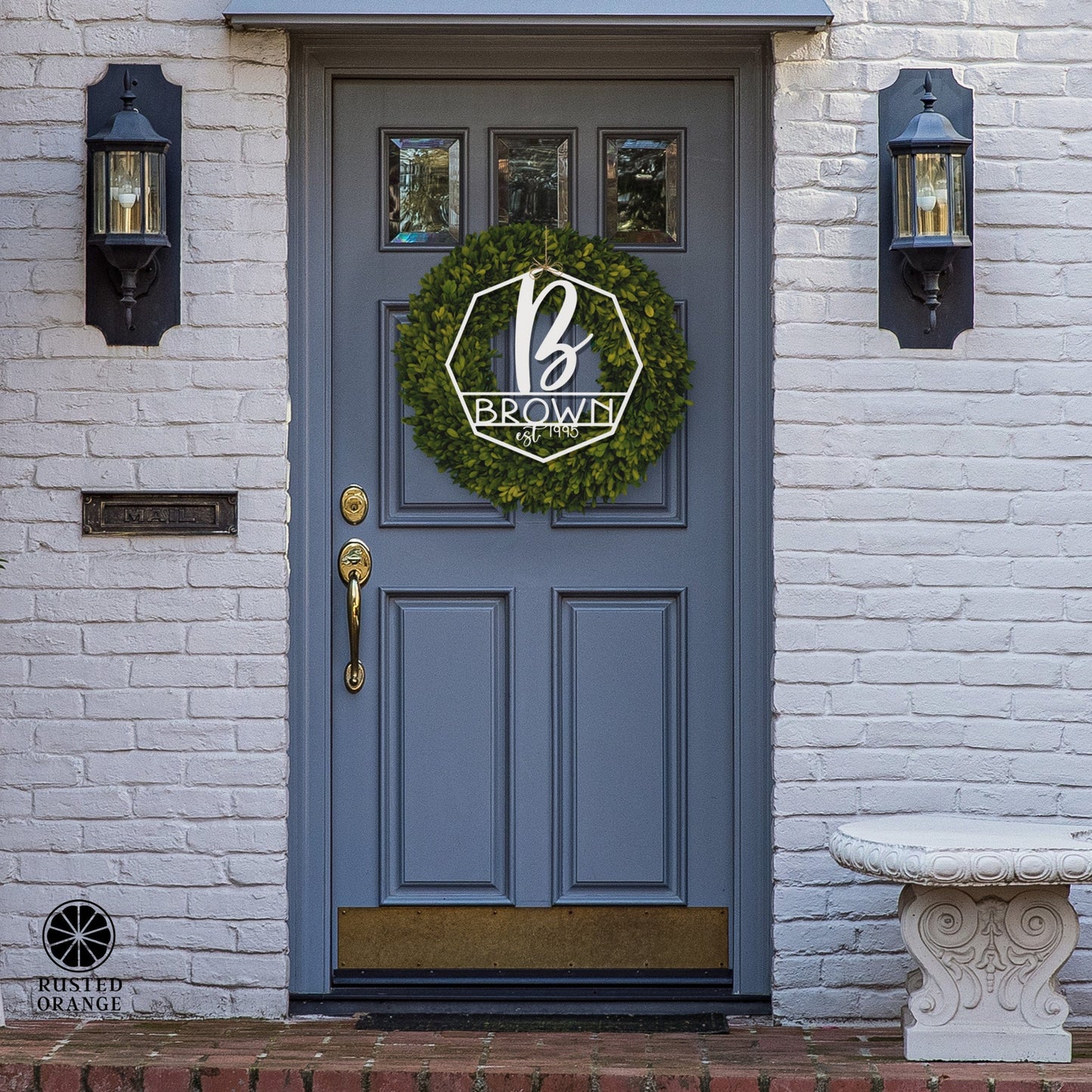 Ashton Monogram - 2 Sizes - Personalized Last Name Metal Signs