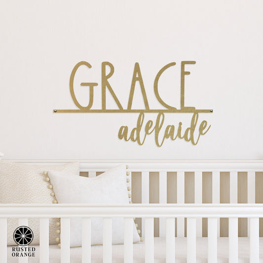 Beckett Name Sign - 2 Sizes - Personalized Last Name Sign for Home