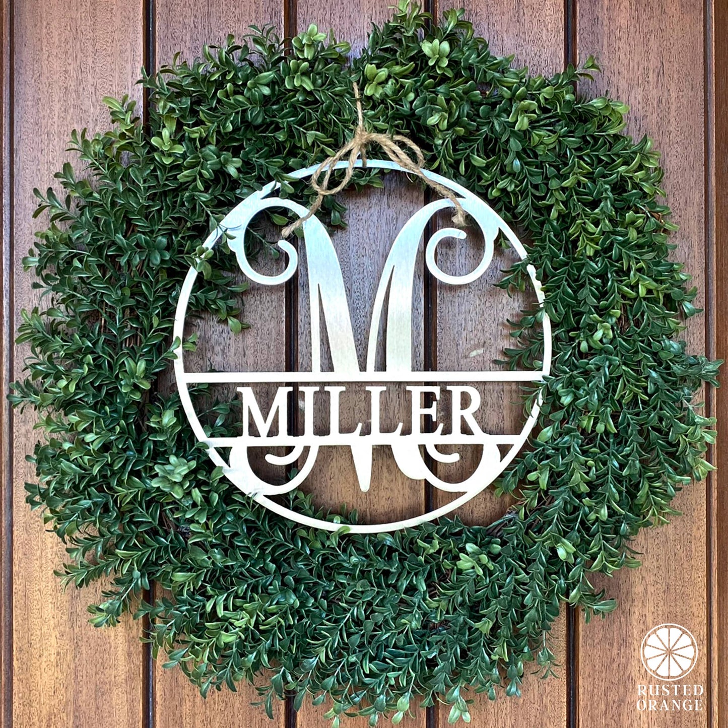Circle Monogram With Name -  Monogram Last Name Signs for Home