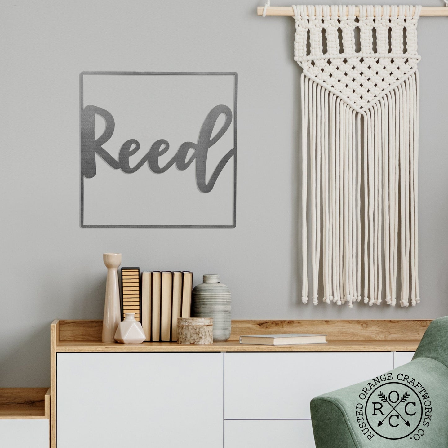 Open Script Sign 15" - 2 Styles - Anniversary or Wedding Gift Name Sign