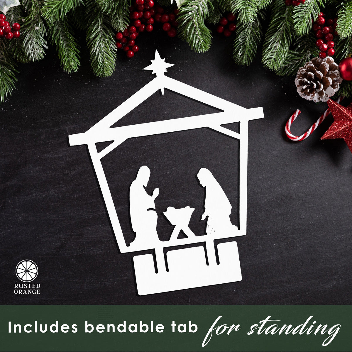 Family Christmas Nativity - 6 Piece Metal Only Set