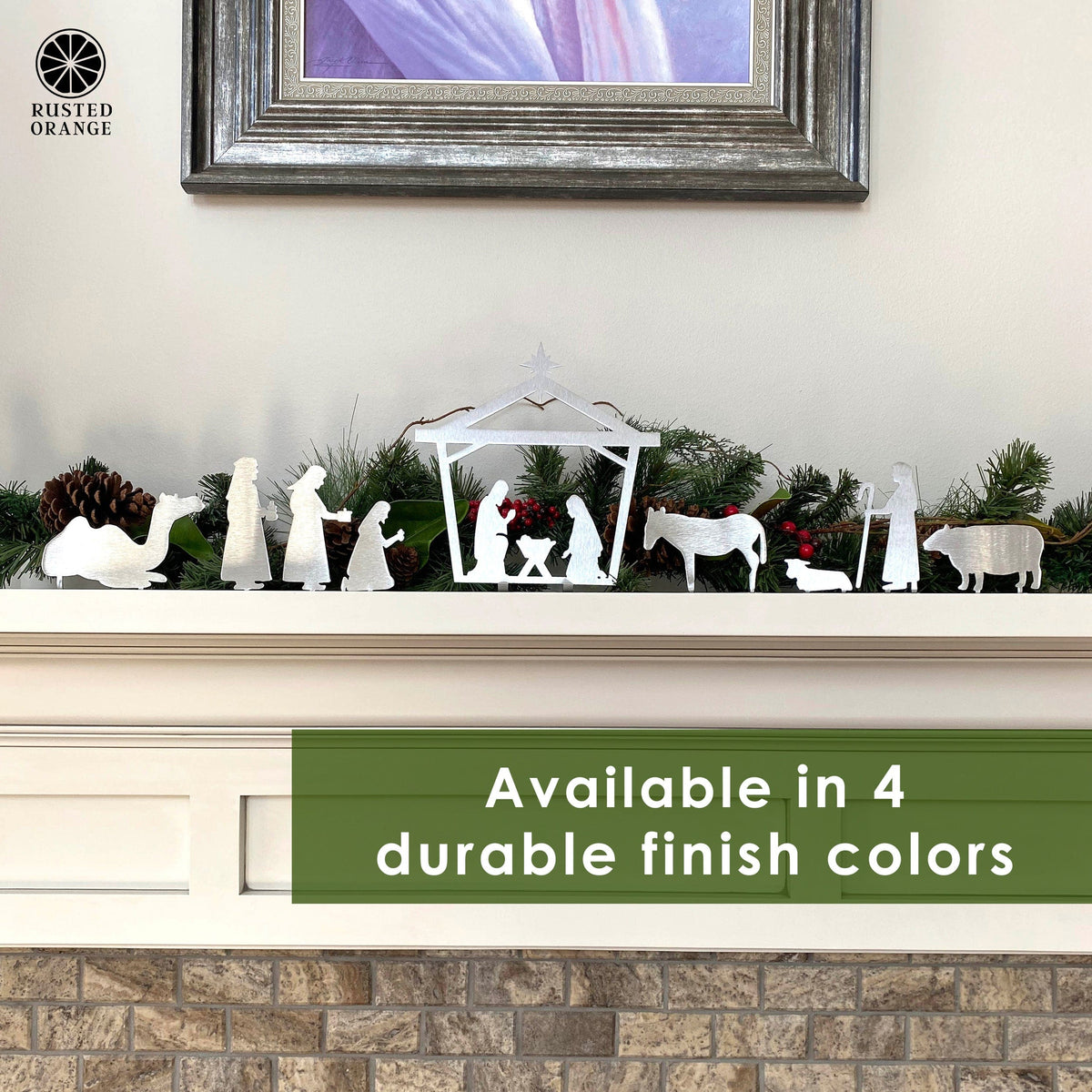 Family Christmas Nativity - 6 Piece Metal Only Set