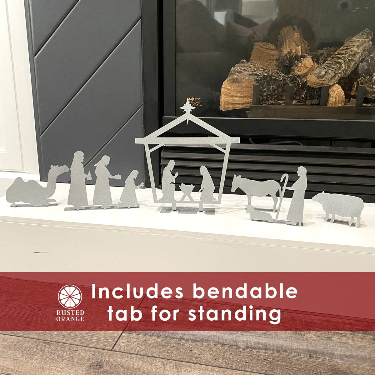 Family Christmas Nativity - 6 Piece Metal Only Set