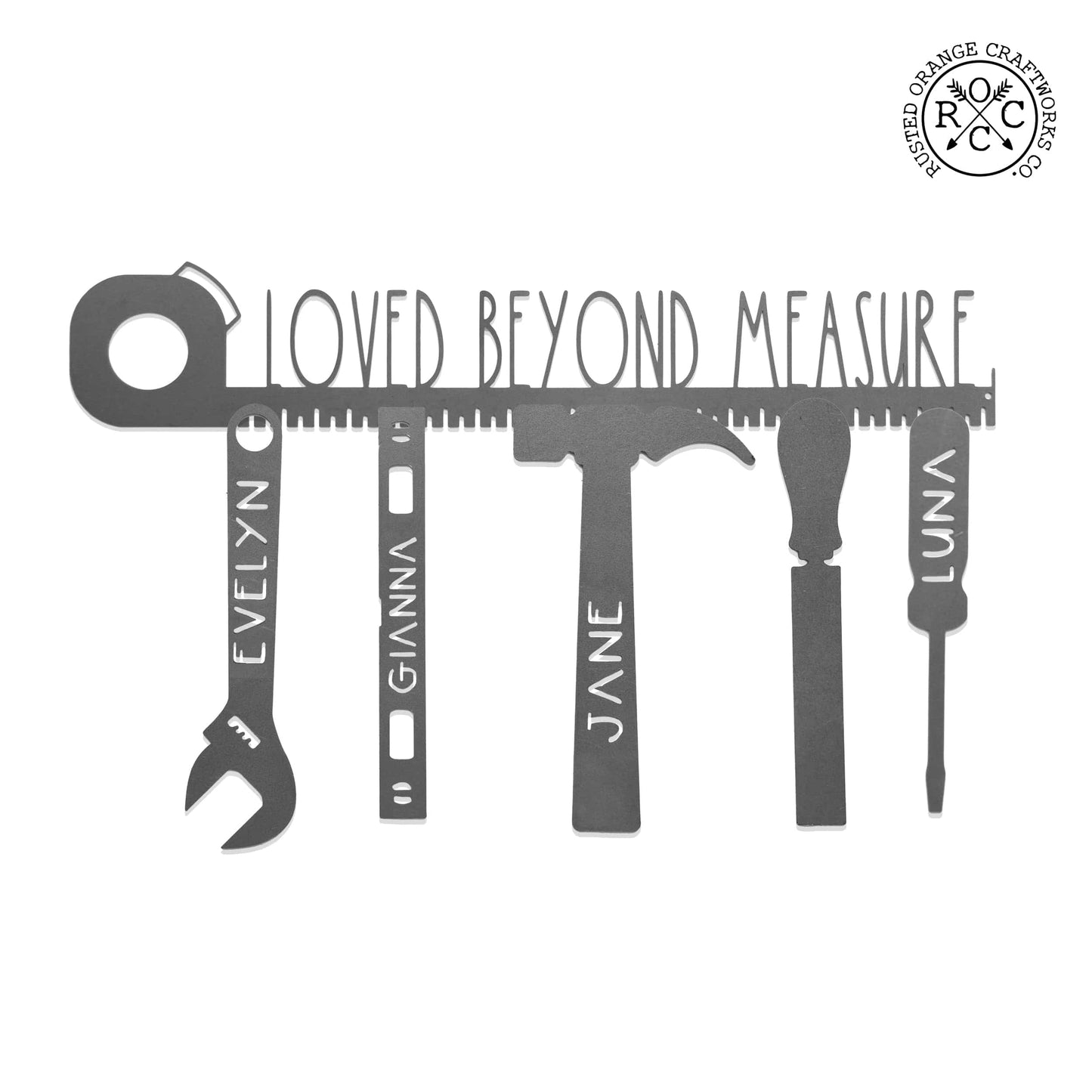 No One Else Measures Up to Dad Family Name Sign - Custom Fathers Day Gifts