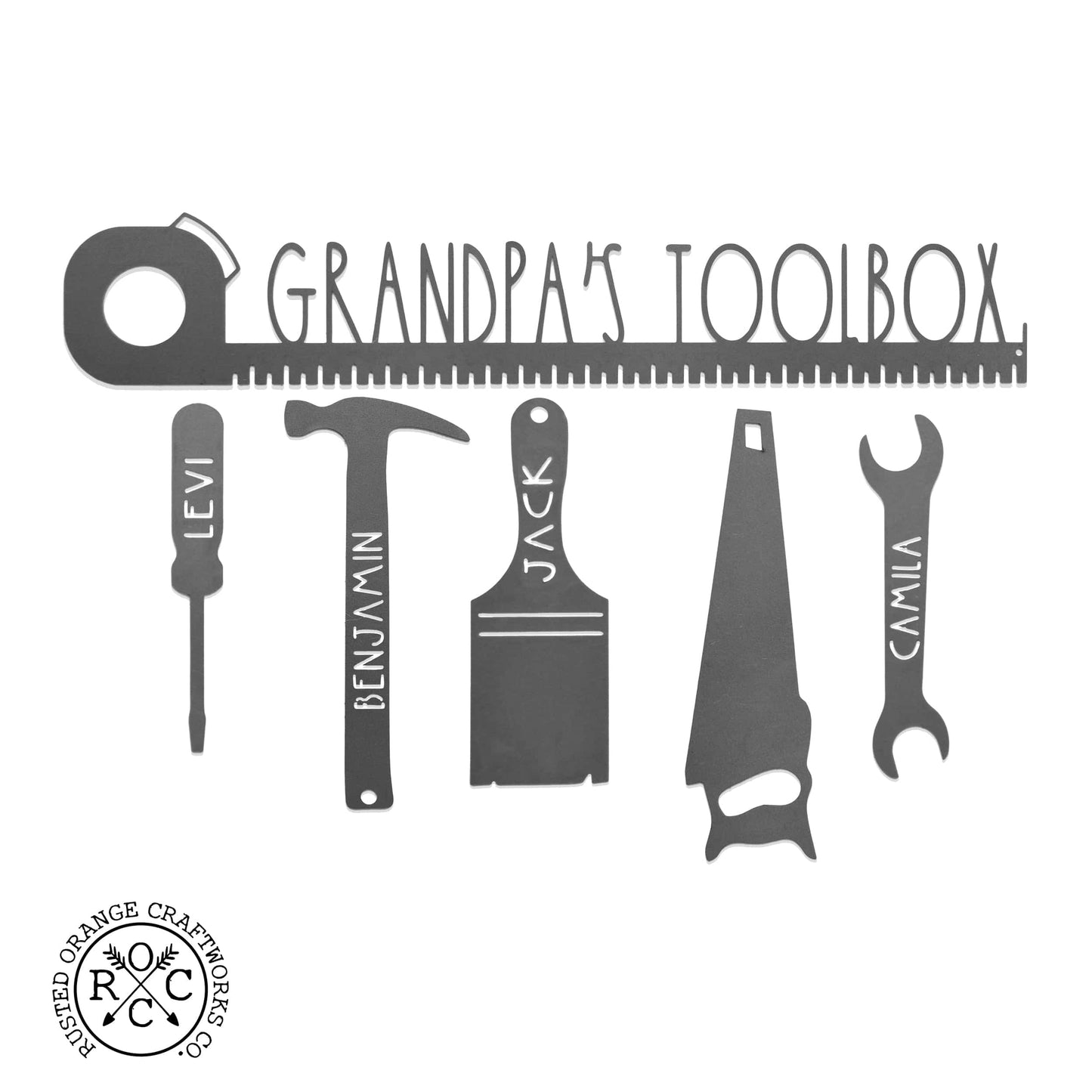 No One Else Measures Up to Dad Family Name Sign - Custom Fathers Day Gifts