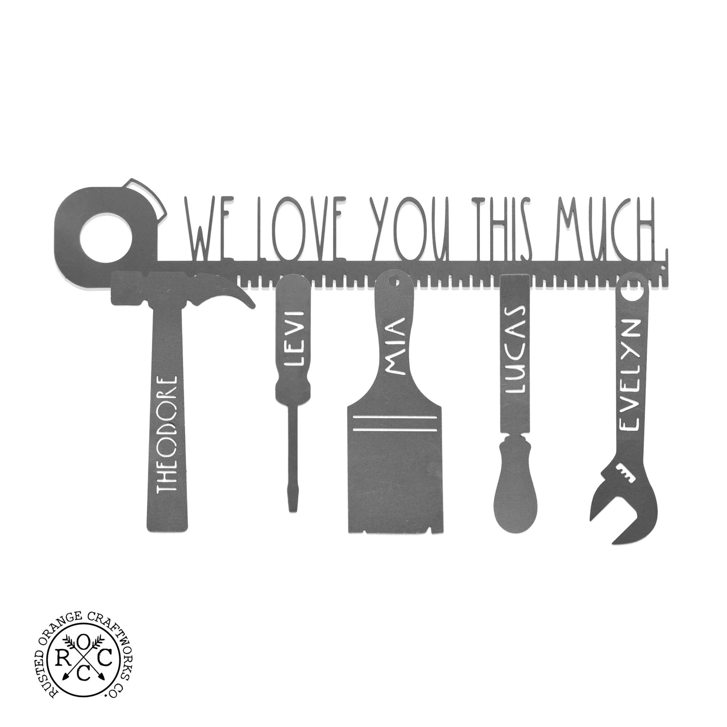 No One Else Measures Up to Dad Family Name Sign - Custom Fathers Day Gifts