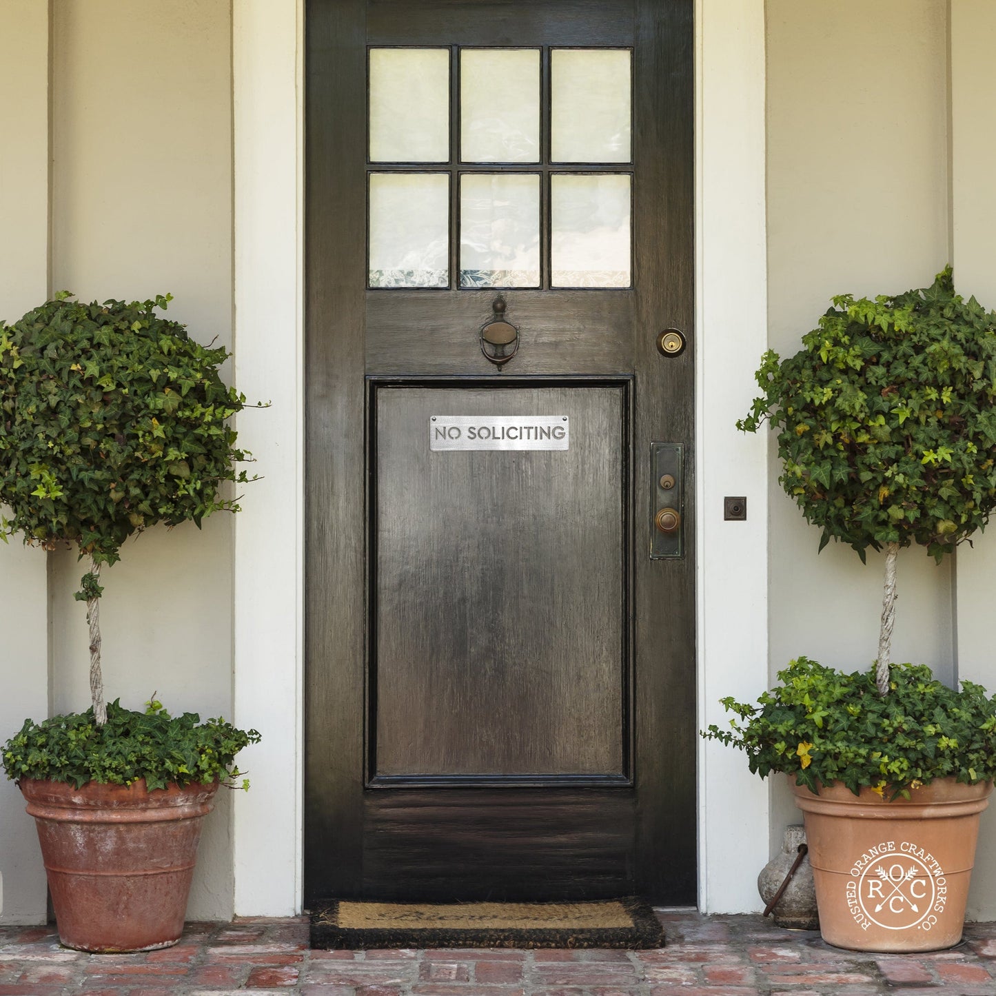 No Soliciting Sign- Small Rectangle with Block Font