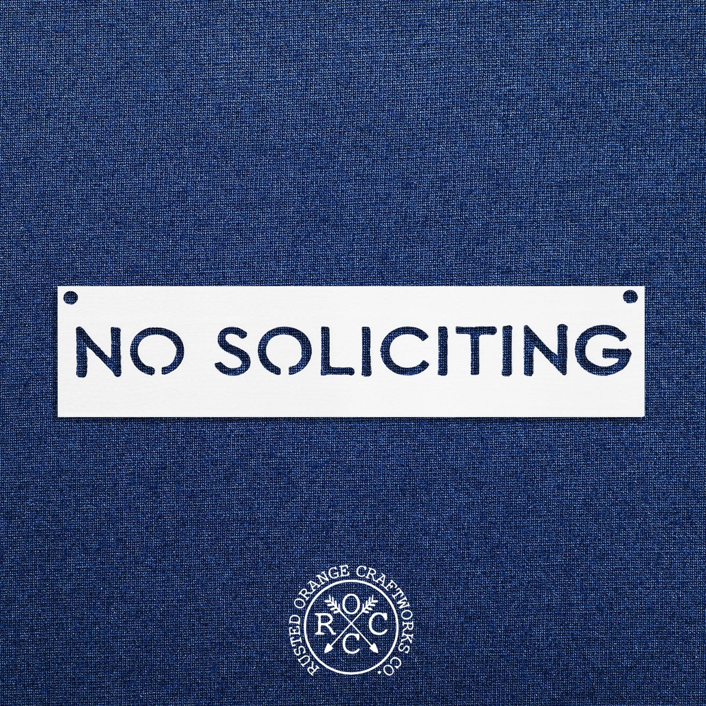 No Soliciting Sign- Small Rectangle with Block Font