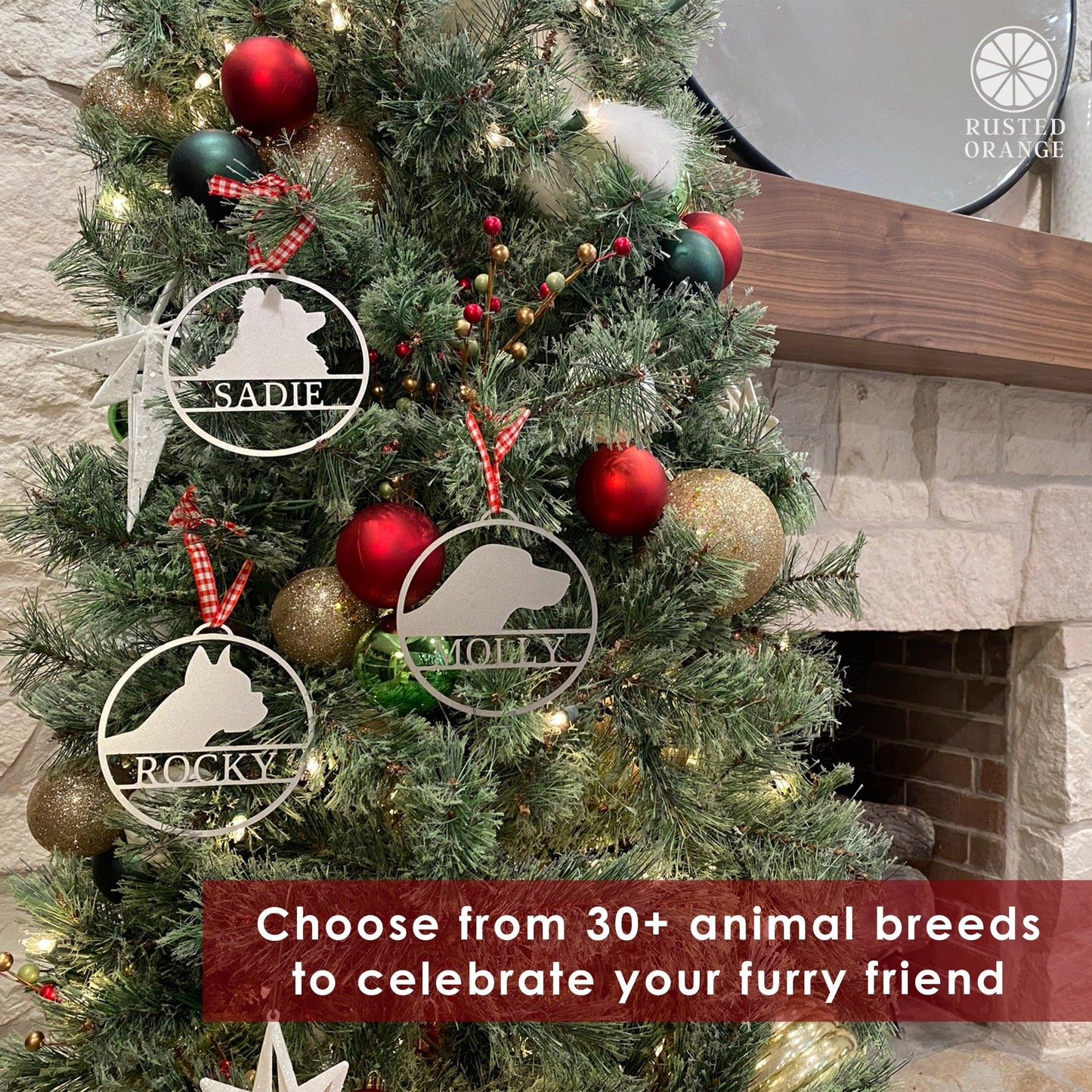 My Favorite Pet Ornament - Custom Dog or Cat Christmas Tree Ornament