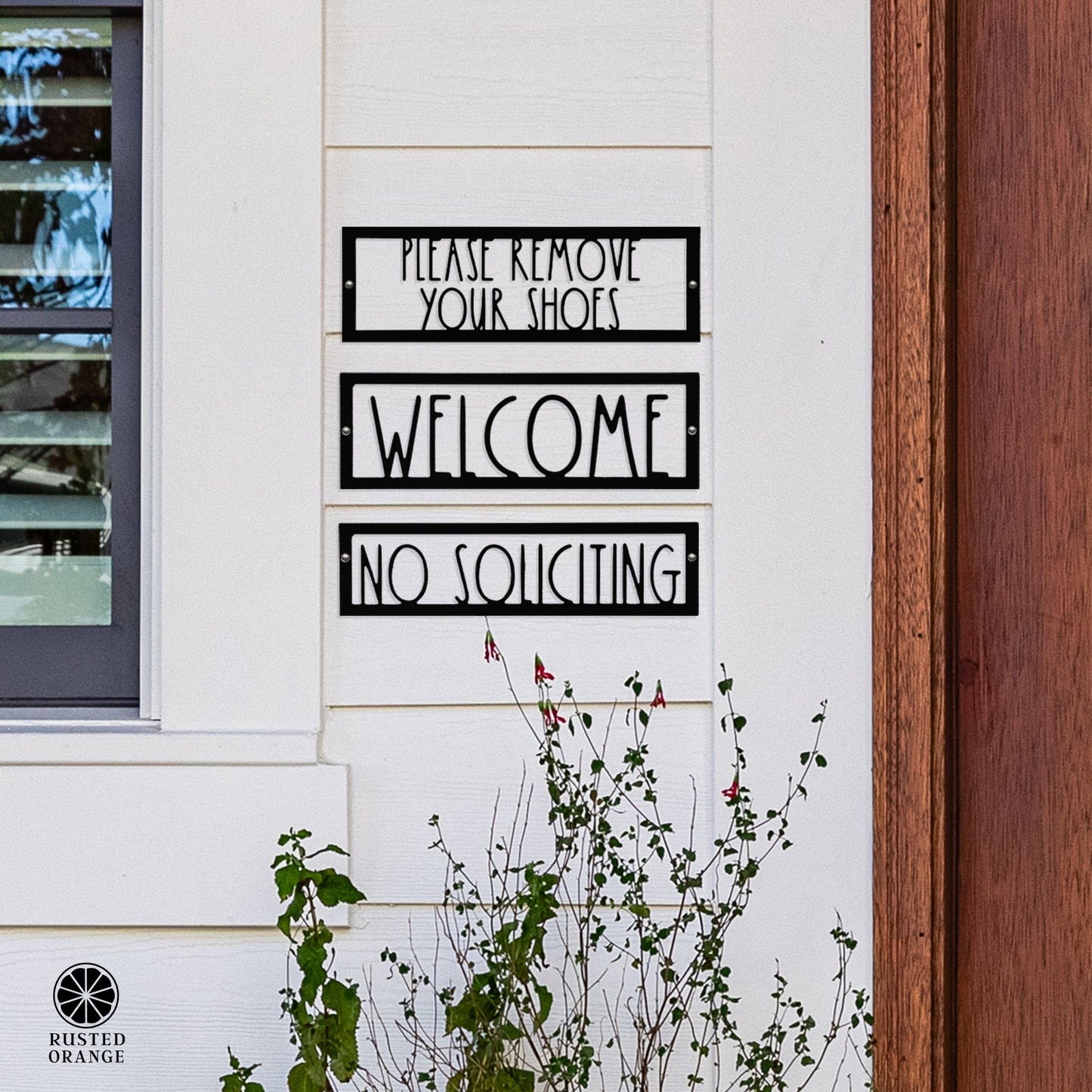 Hello, Stranger Porch Signs - 3 Styles - Metal Welcome Signs for Door