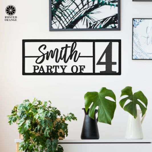 Here for the Party - Wall Decor Personalized Name Sign for Home