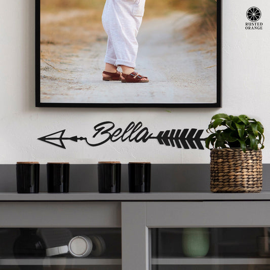 Somerset Arrow - Personalized Metal Name Sign for Wall Decor