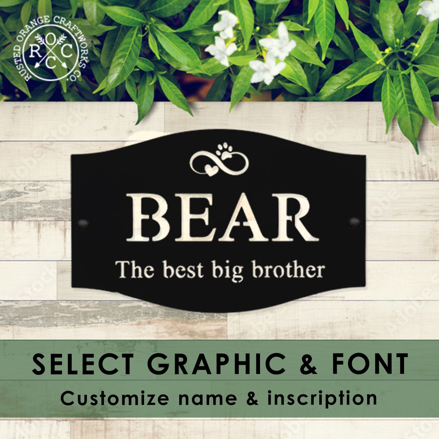 Pet Grave Marker - Flat Lay - Personalized Pet Memorial Plaques