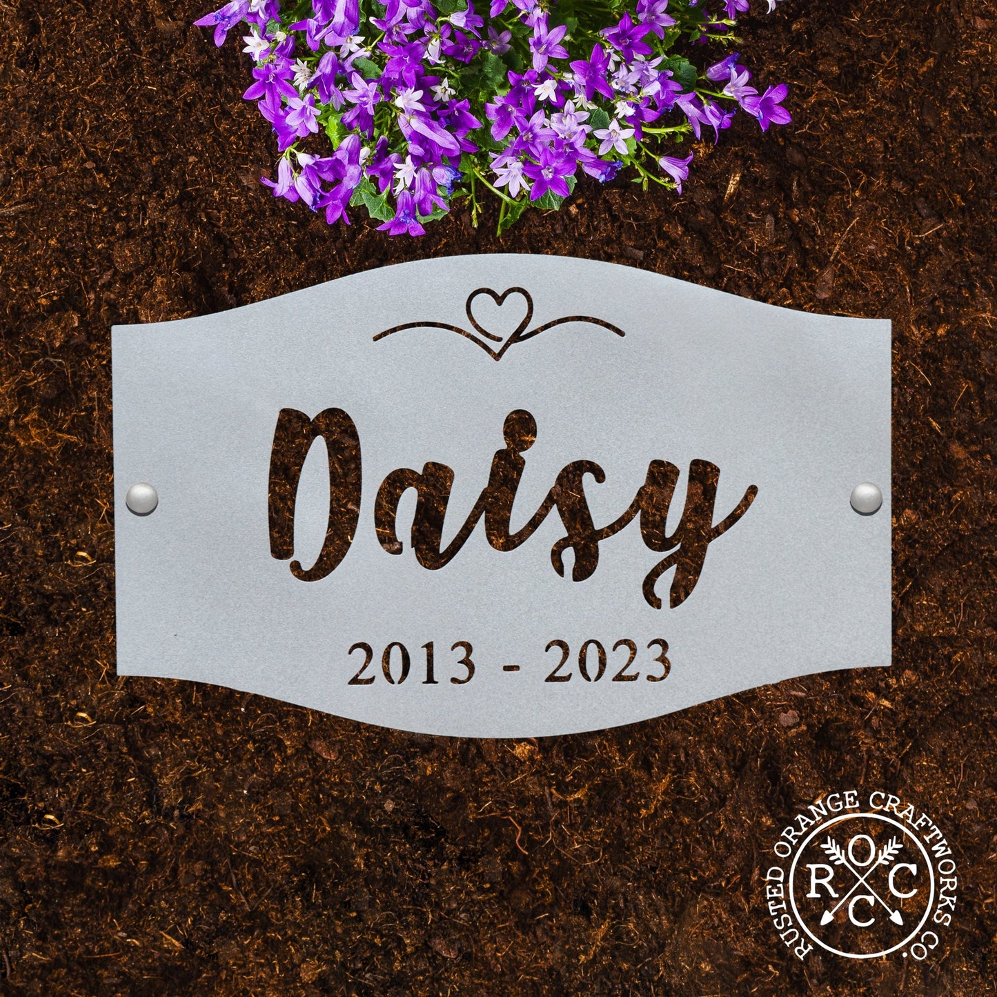 Pet Grave Marker - Flat Lay - Personalized Pet Memorial Plaques
