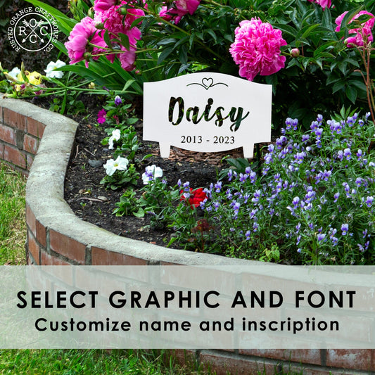 Pet Grave Marker - Standing - Personalized Pet Memorial Plaques