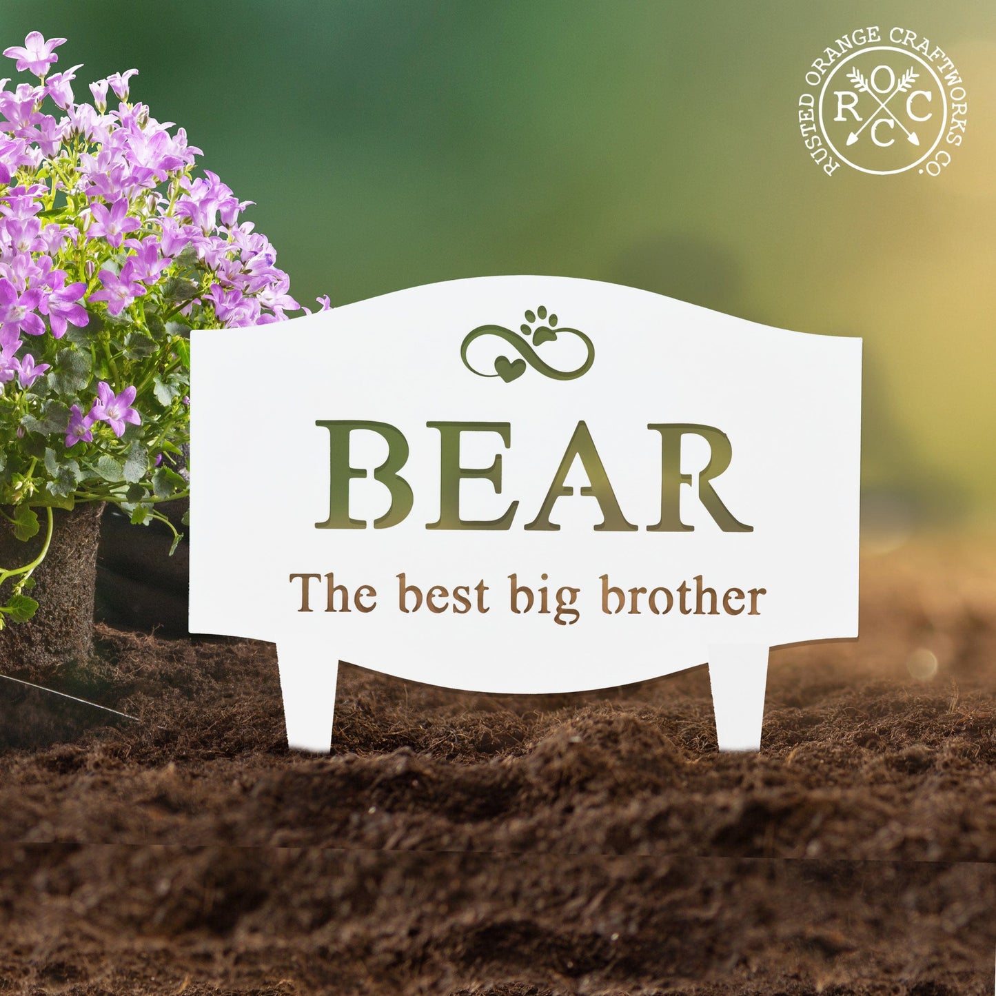 Pet Grave Marker - Standing - Personalized Pet Memorial Plaques