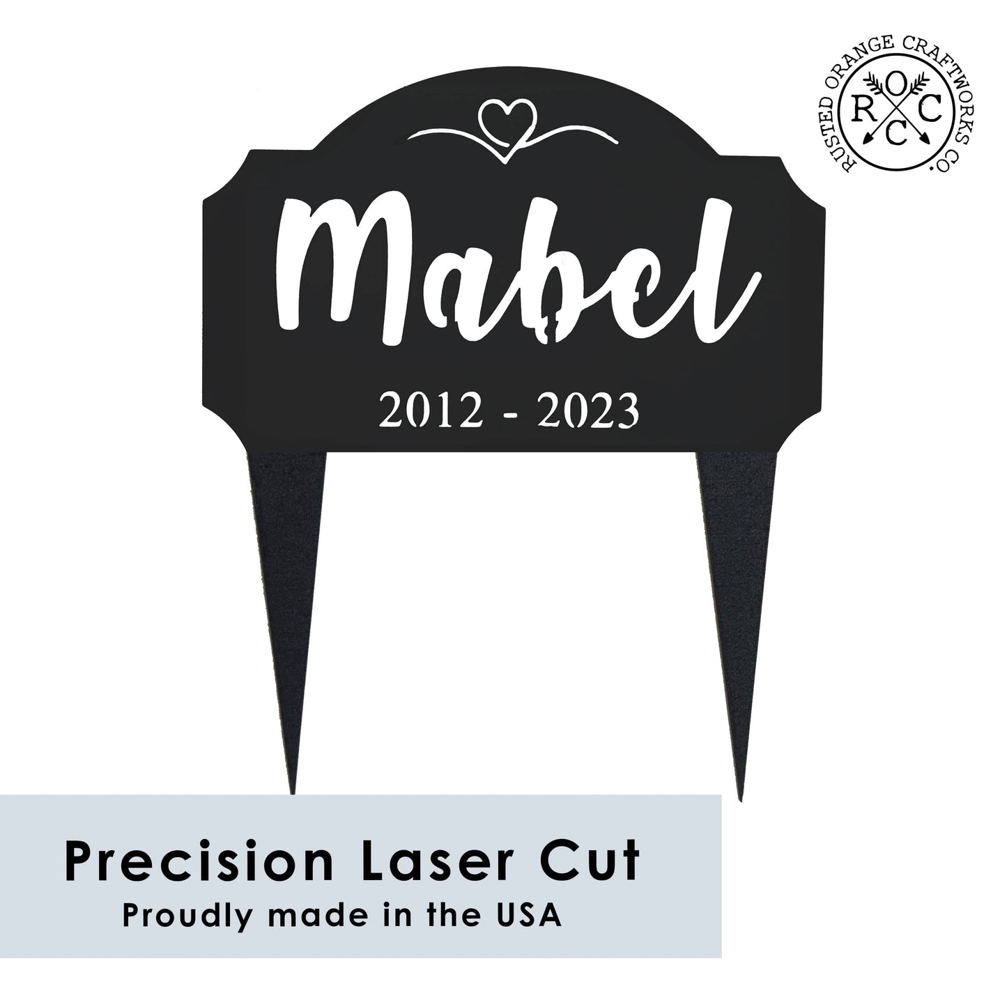 Pet Grave Marker - Standing - Personalized Pet Memorial Plaques