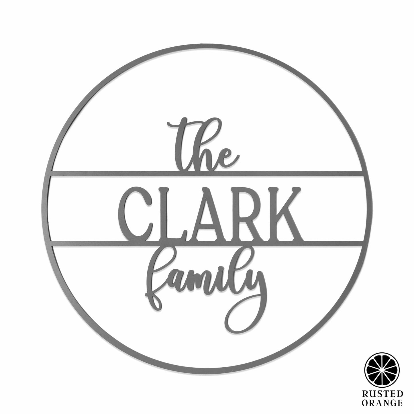 Chandler Family Sign - 4 Sizes - Personalized Circle Family Name Sign
