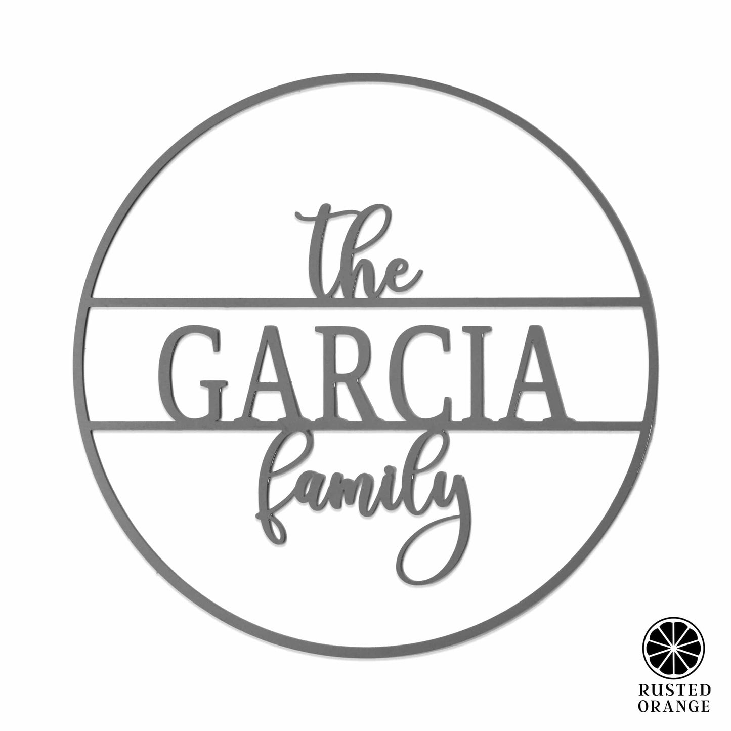 Chandler Family Sign - 4 Sizes - Personalized Circle Family Name Sign