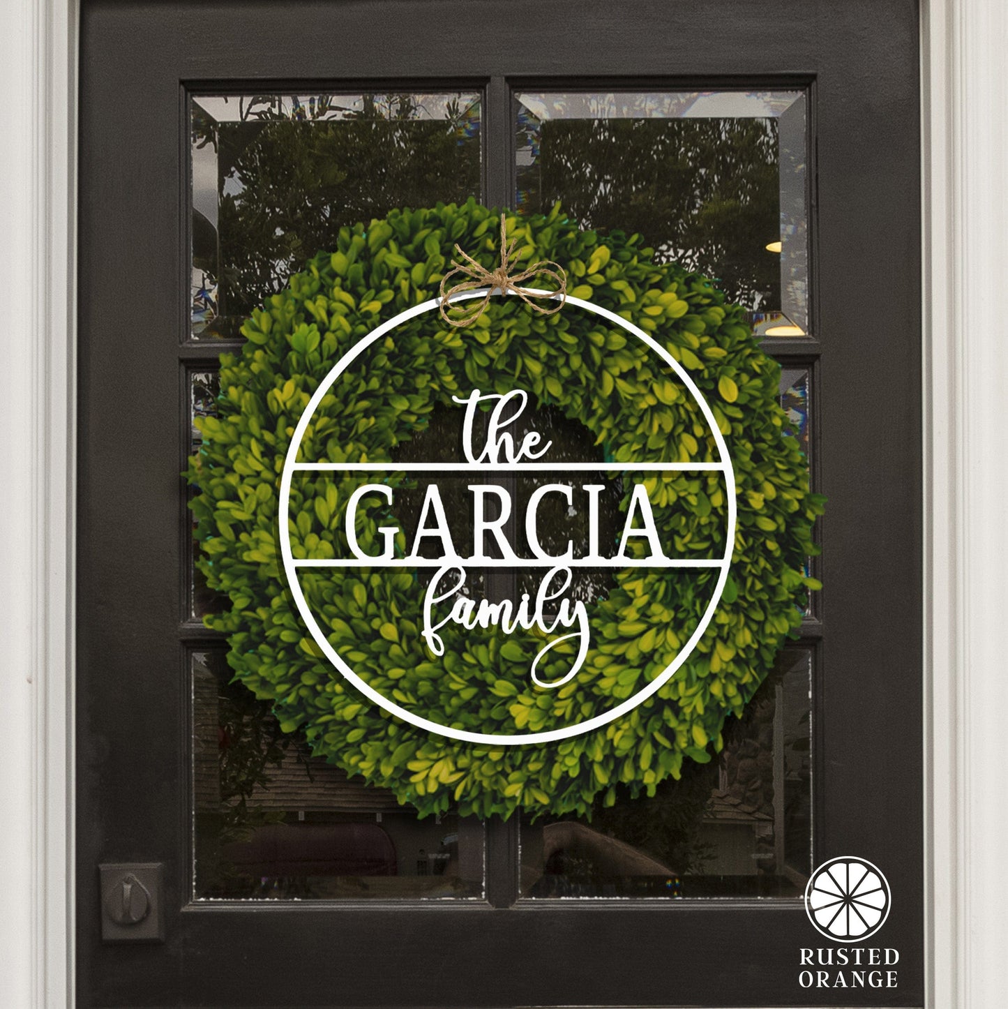 Chandler Family Sign - 4 Sizes - Personalized Circle Family Name Sign