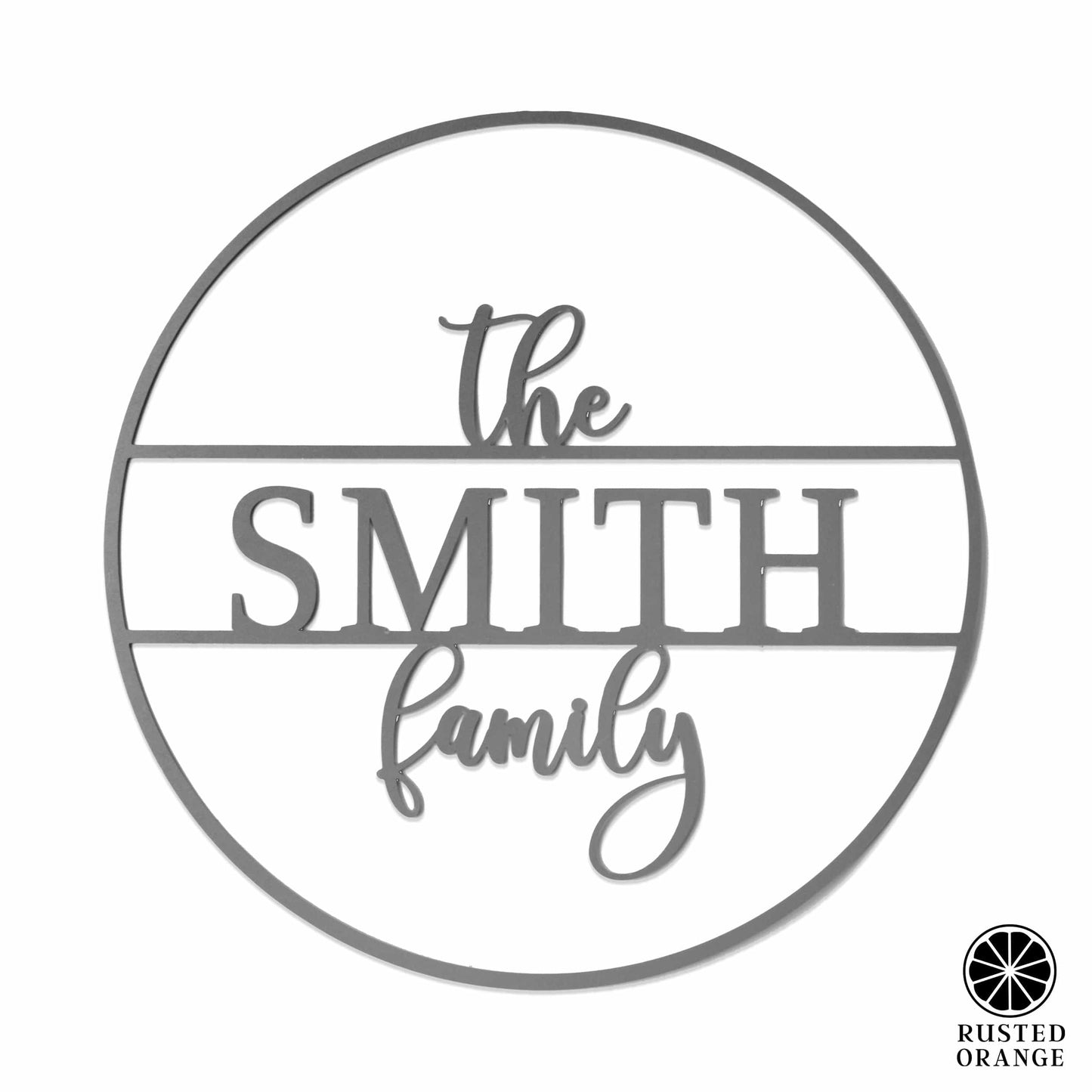 Chandler Family Sign - 4 Sizes - Personalized Circle Family Name Sign