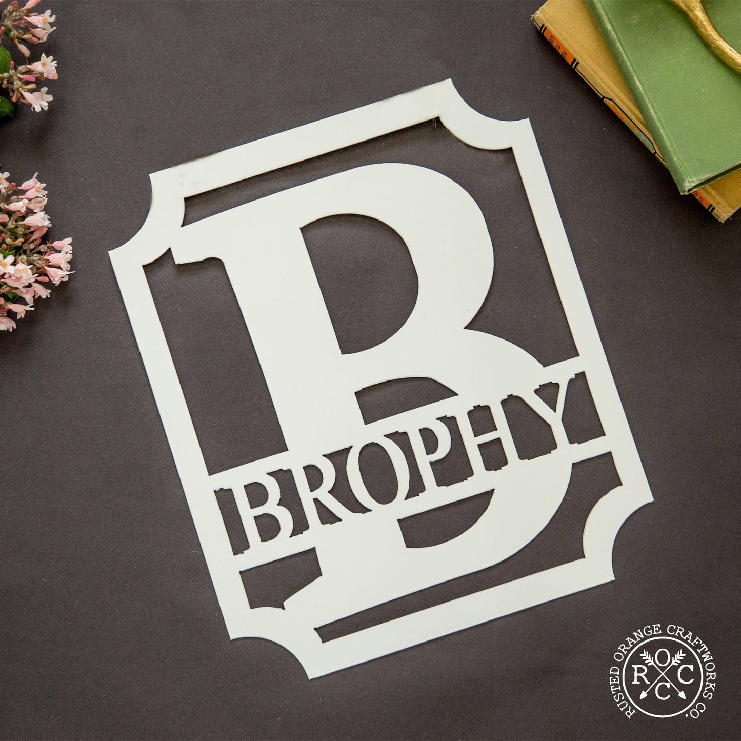 Covington Monogram - Personalized Metal Family Last Name Sign for Home Decor