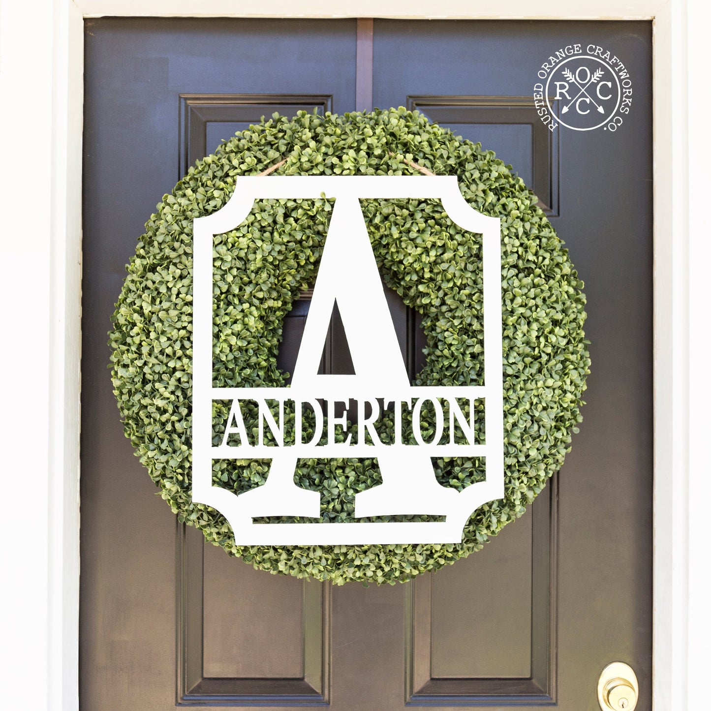 Covington Monogram - Personalized Metal Family Last Name Sign for Home Decor