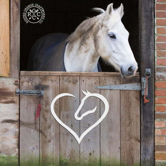 Horse Heart Silhouette - 4 Sizes - Cowgirl Room Horse Wall Decor