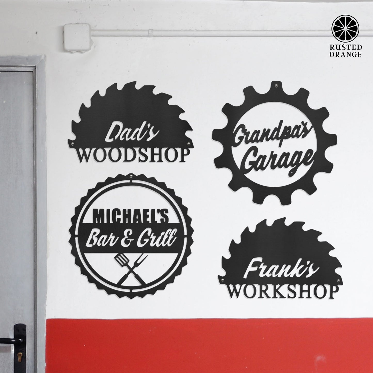 Just For Him Personalized Signs - BBQ, Garage, and Workshop Metal Wall Art