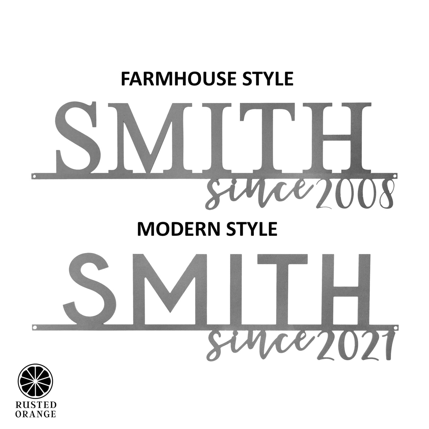 Our Happy Family  - 2 Styles Personalized Family Name Signs For Home Decor