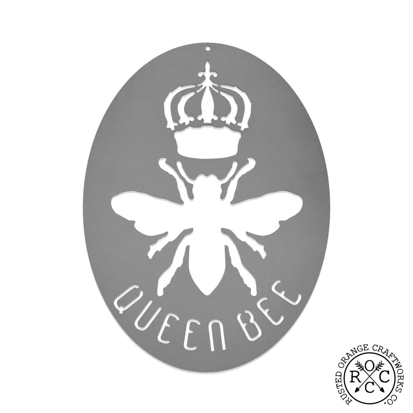Queen Bee Sign - Unique Metal Bumble Bee Sign for Farmhouse Honey Hive