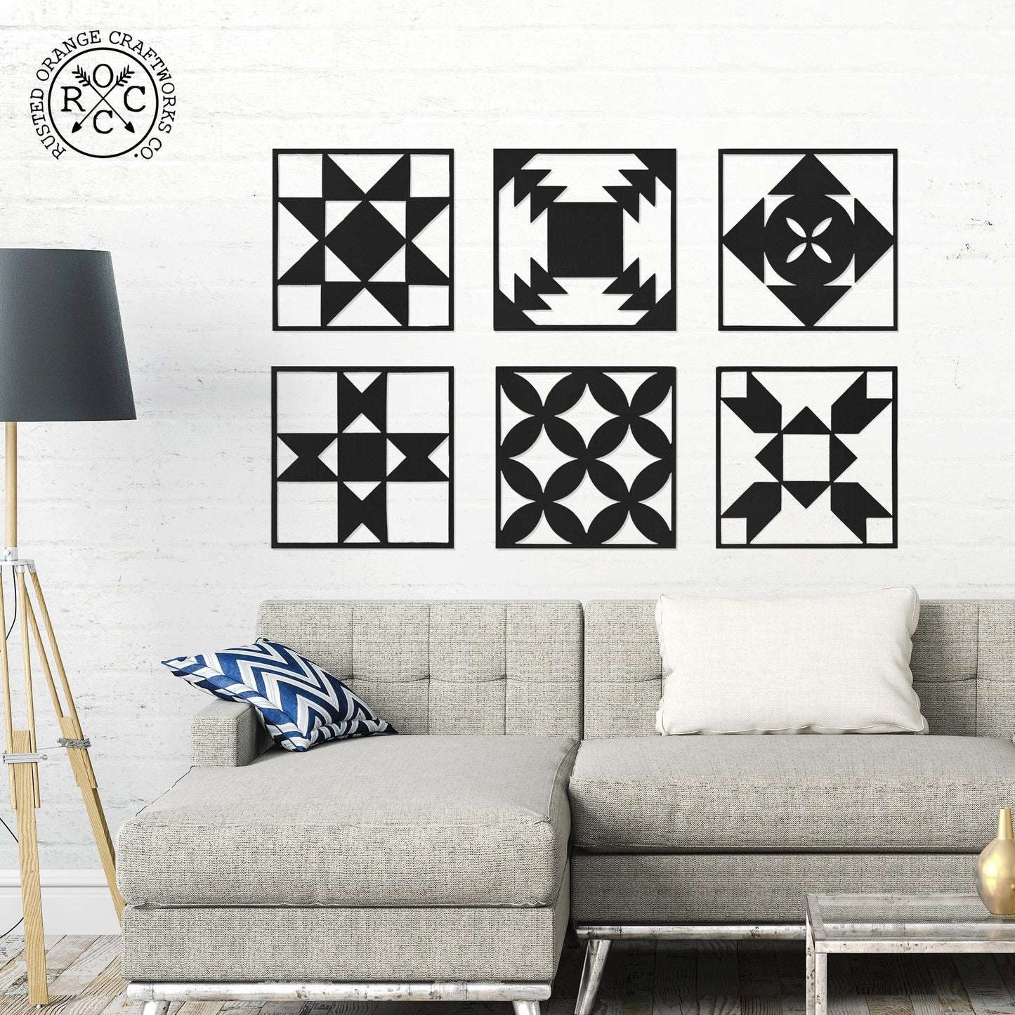 Quilt Block Wall Art - 8 Styles - Hanging Patchwork Pattern Designs
