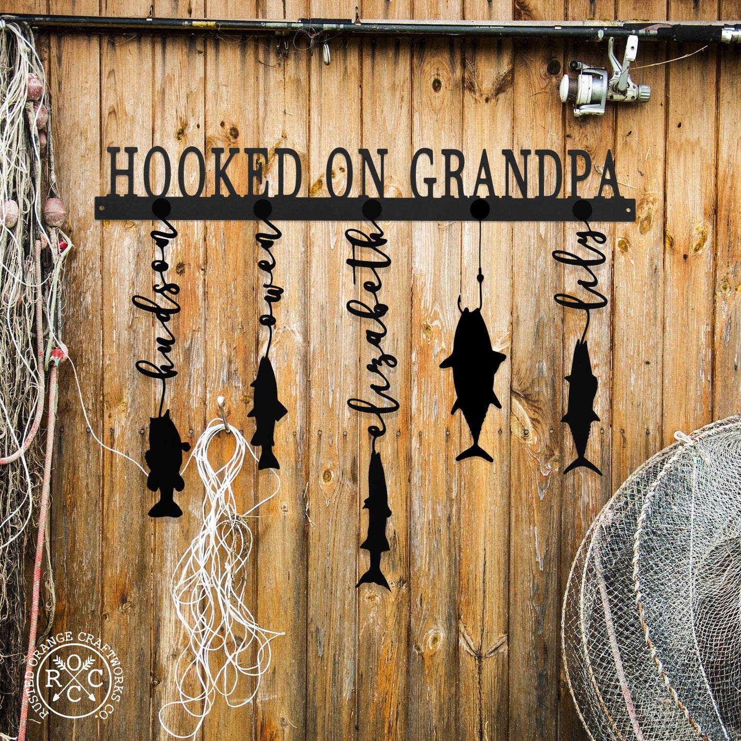 Reely Great Family Names Fish Sign Personalized - Father's Day, Dad, Grandpa