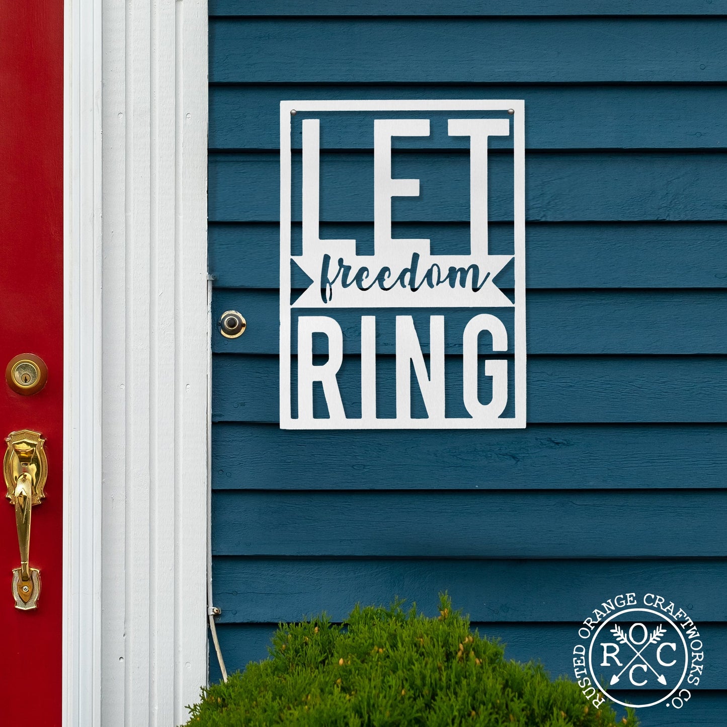Let Freedom Ring - Rectangle or Circle Patriotic Fourth of July Home Decor
