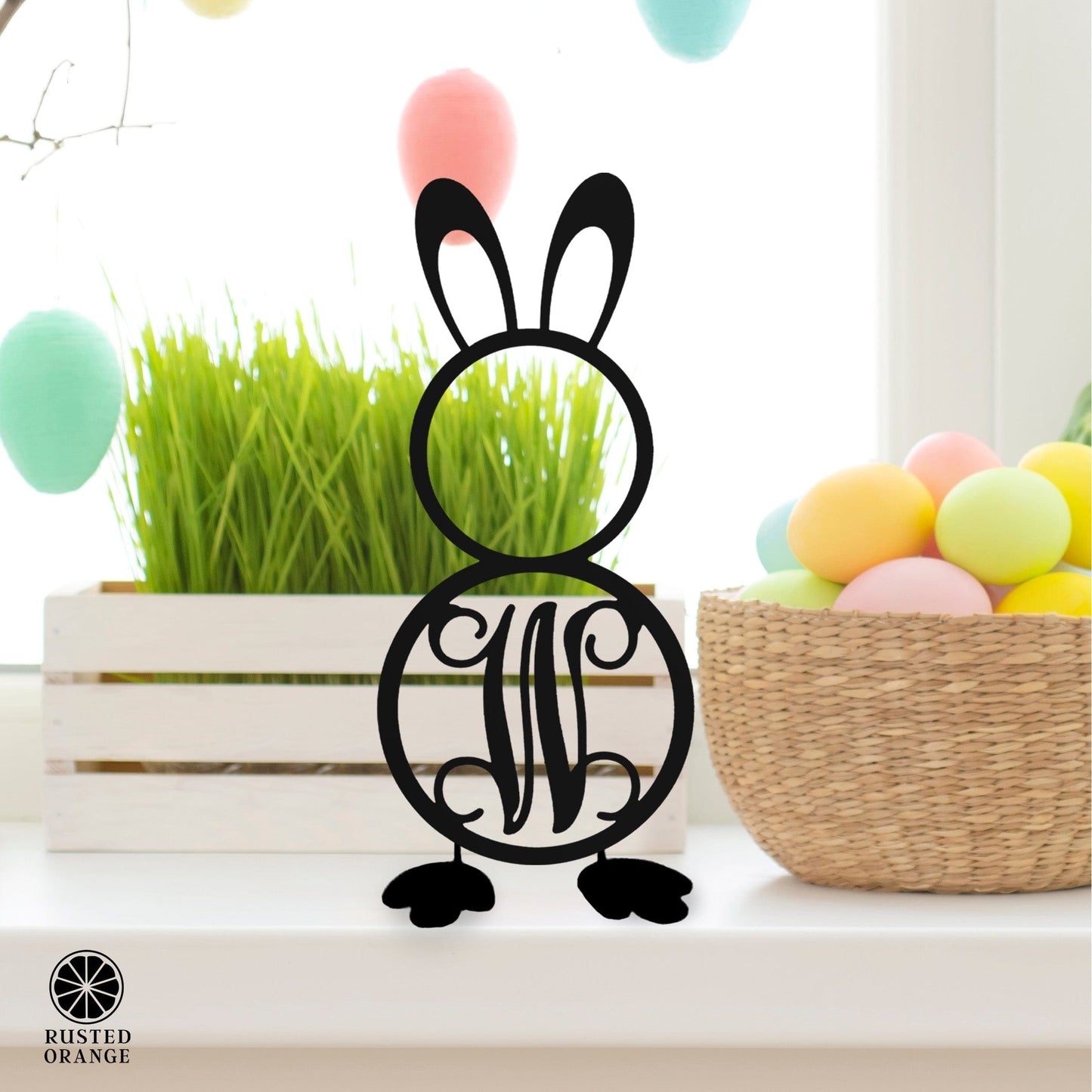 Peter Cottontail Monogram - Door Wreaths for Front Door Outside