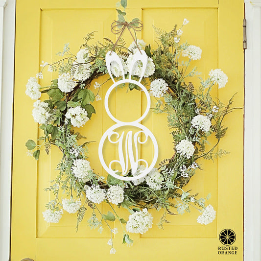 Peter Cottontail Monogram - Door Wreaths for Front Door Outside