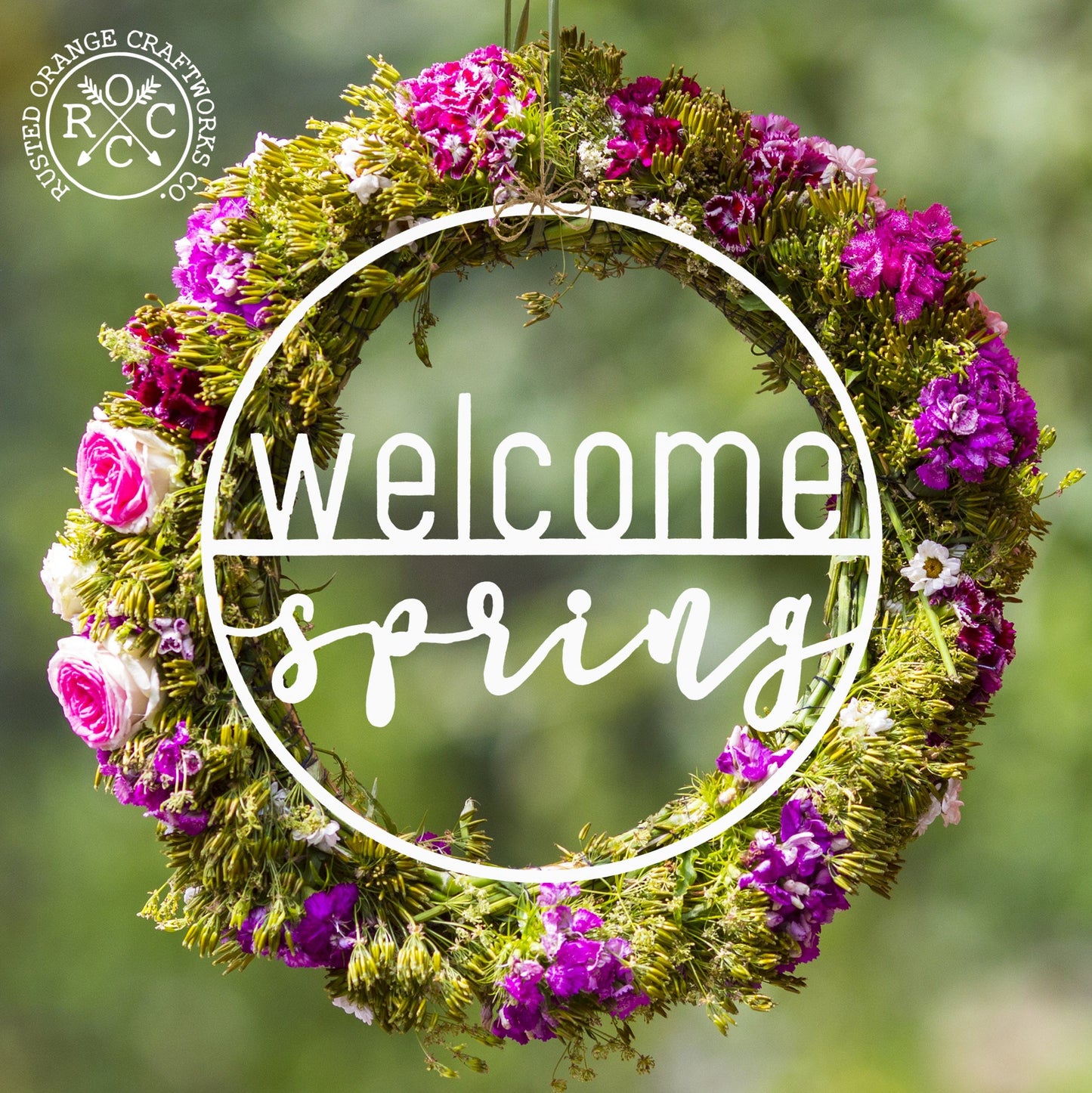 Welcome Seasons Circle -  Outdoor Home Decor Wreaths Front Door