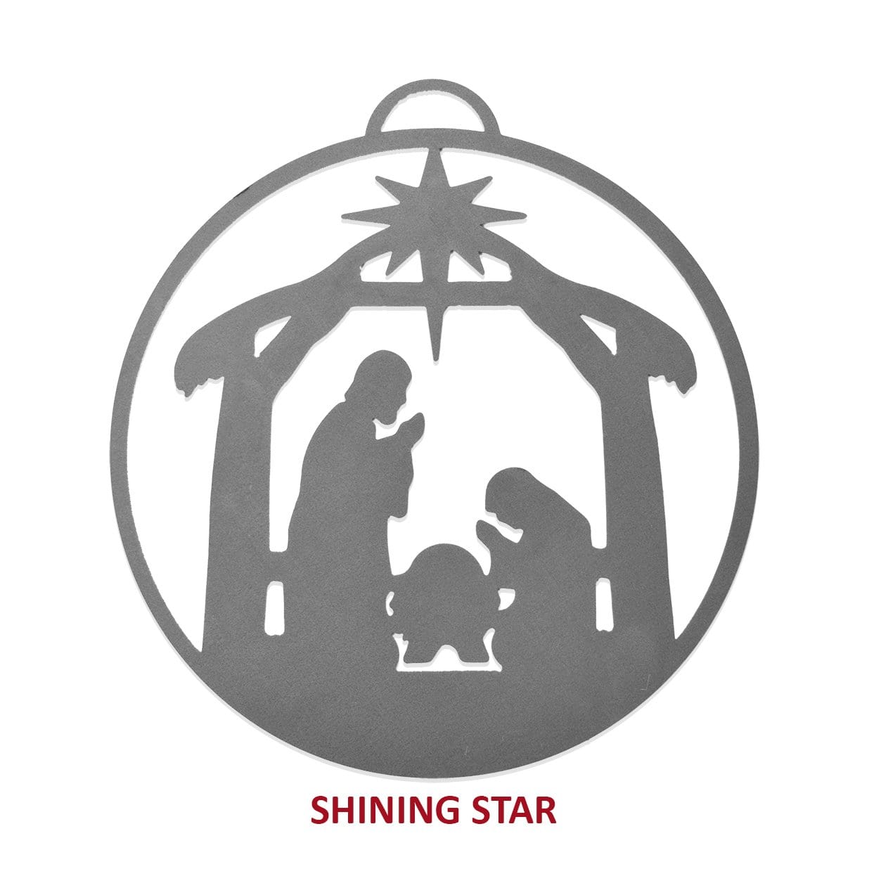 Nativity Ornaments - 5 pack - Metal Christmas Tree Ornaments
